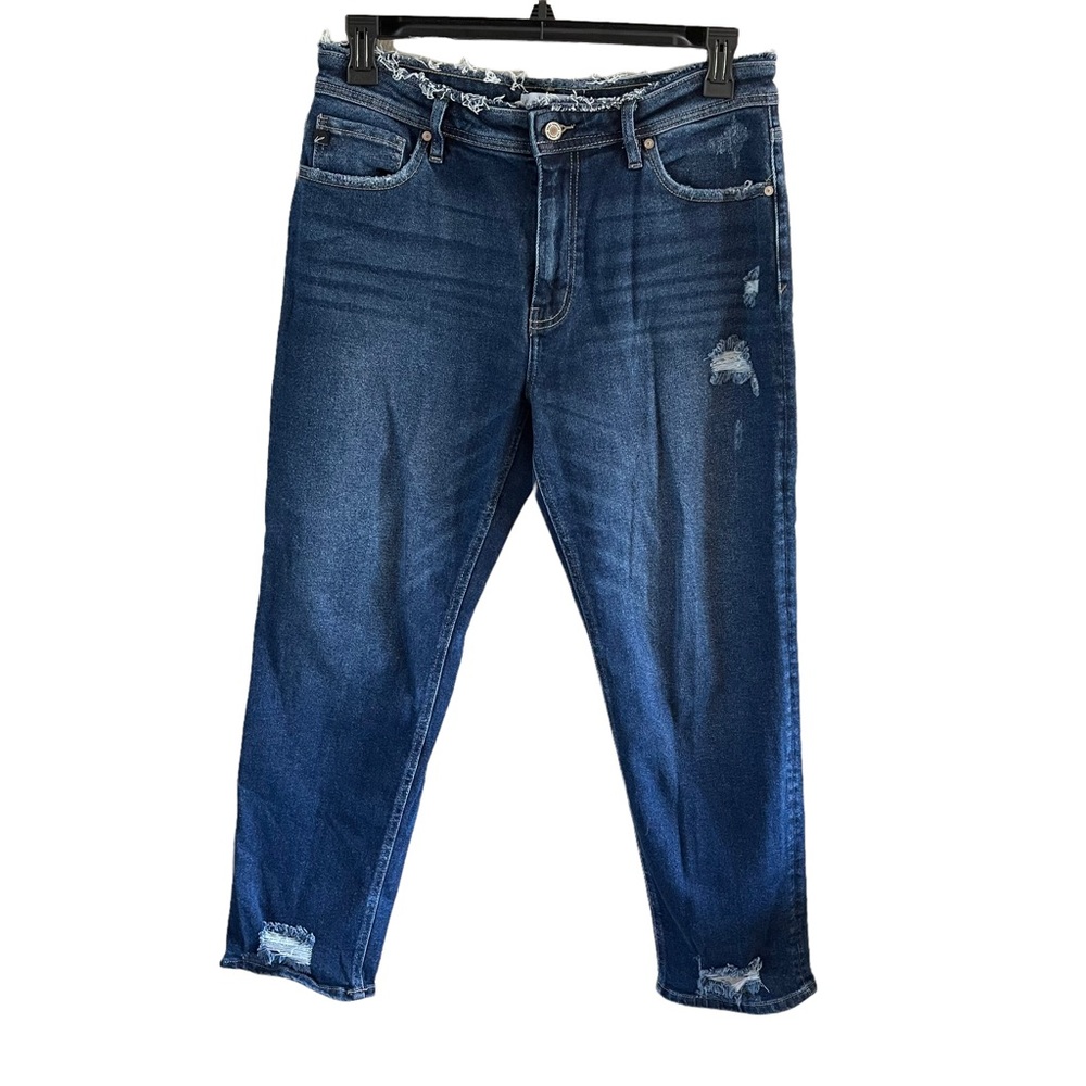 KanCan high rise distressed Estilo cut 40640 jeans frayed waistband size size 29